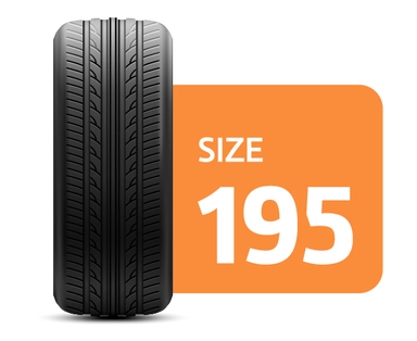 سایز لاستیک 195